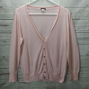 $5  Crew peach light weight cardigan sz. Large